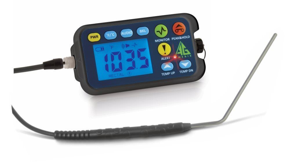 Cattle Rectal Thermometer with 4” Angled Probe. Fast, Accurate Veterin