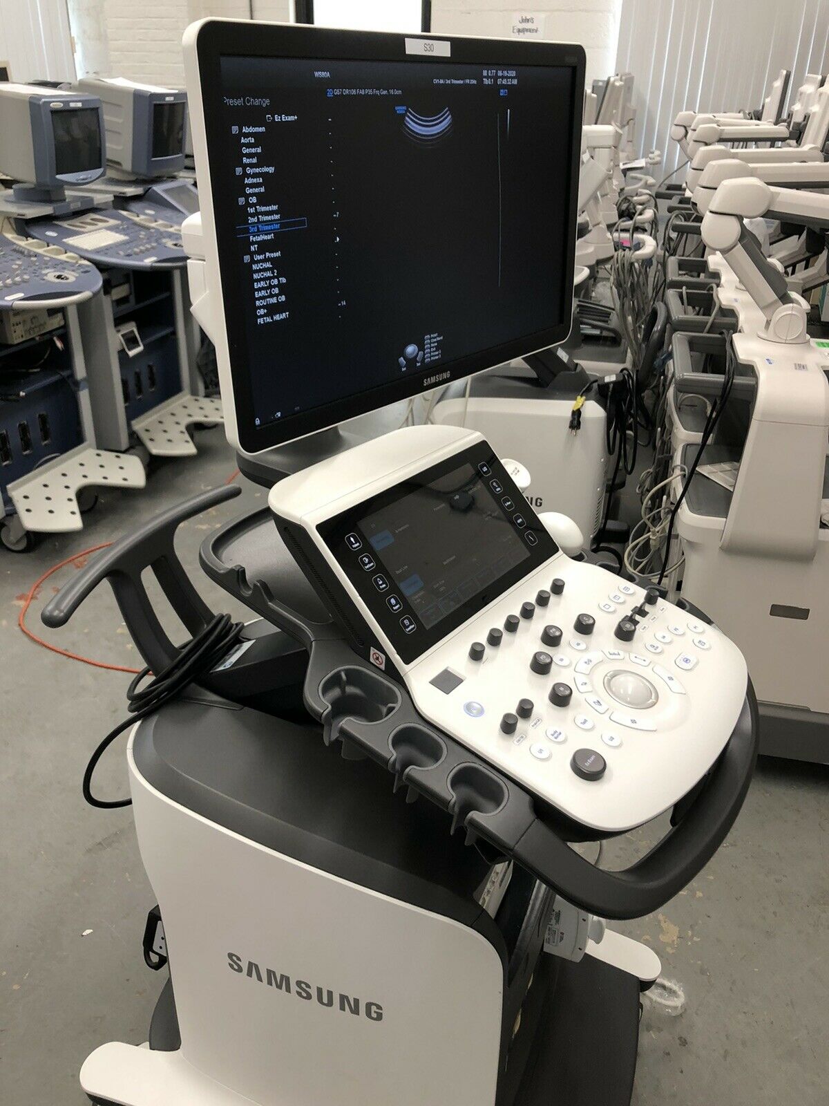 Samsung WS80A Elite Ultrasound and CV1-8 3D Abdominal with Realistic Vue DIAGNOSTIC ULTRASOUND MACHINES FOR SALE