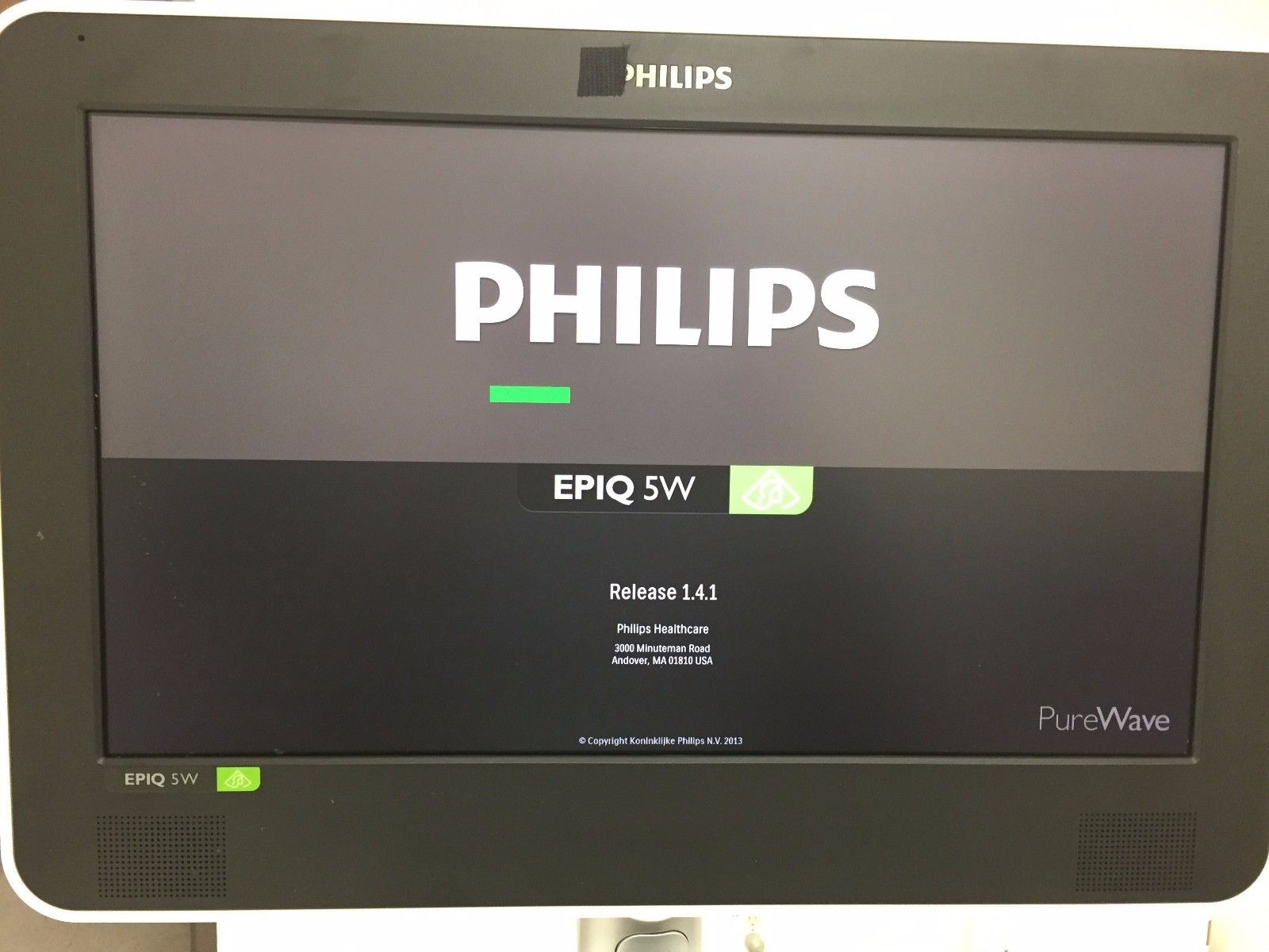 a computer monitor with a phillips logo on it