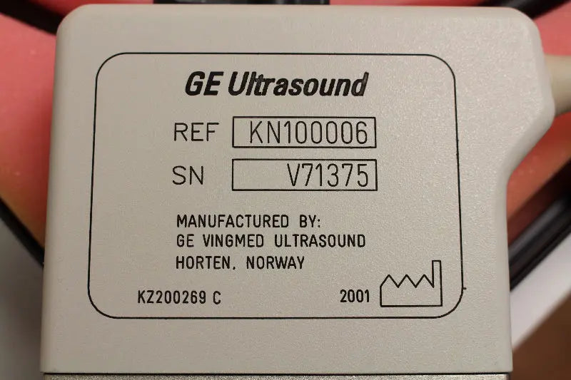 GE KN100006 Ultrasound Transducer Probe With Case + Extras - GOOD WORKING UNIT DIAGNOSTIC ULTRASOUND MACHINES FOR SALE