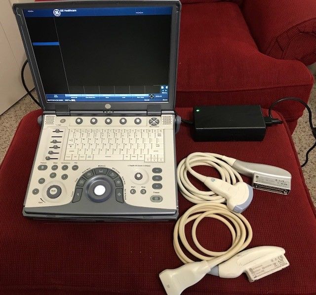 GE Logiq-E portable Ultrasound machine, MN 5148751 w/ 2 Probes and case DIAGNOSTIC ULTRASOUND MACHINES FOR SALE