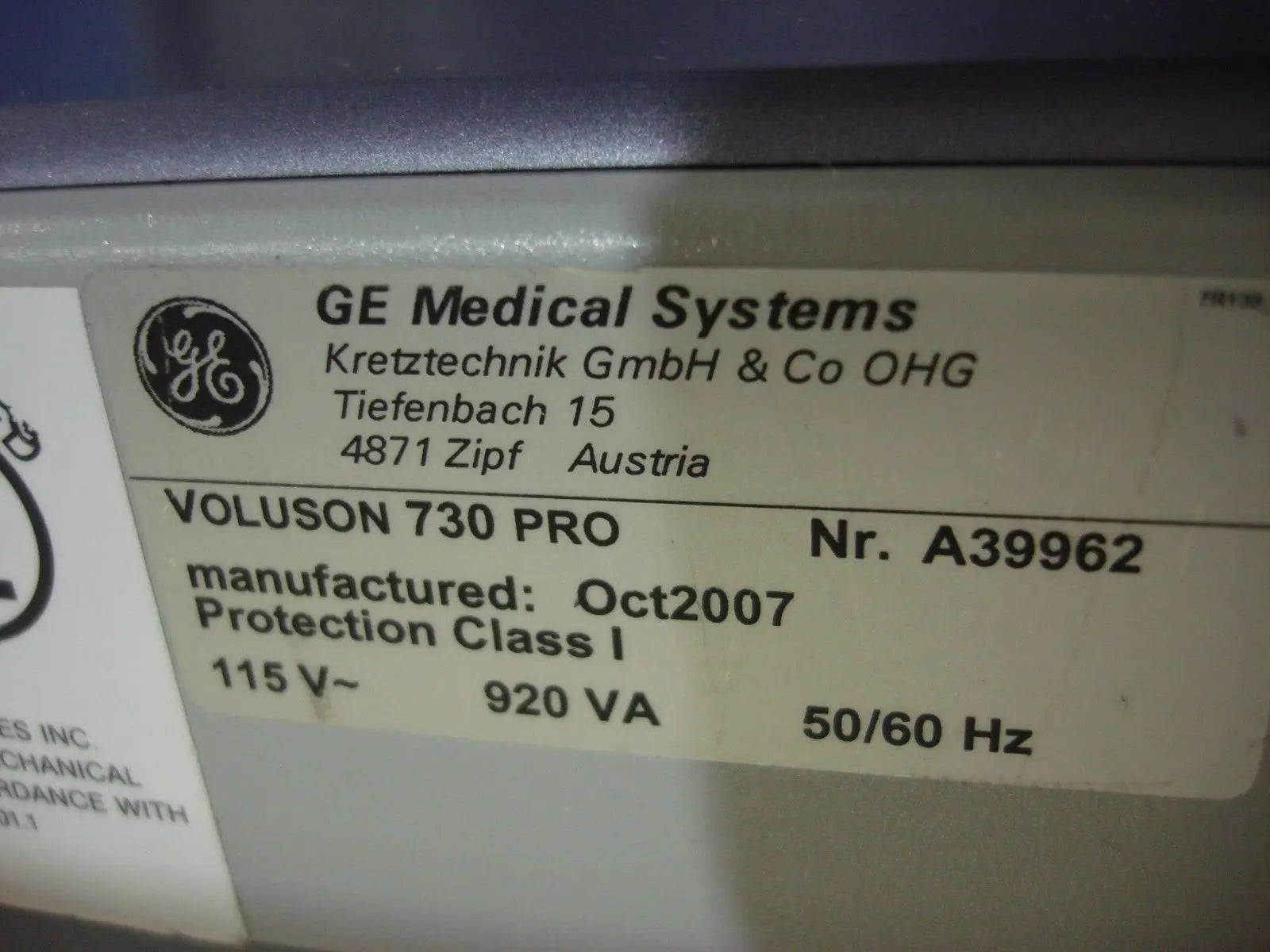 2007 GE VOLUSON 730 PRO V  ULTRASOUND SYSTEM BT05 DIAGNOSTIC ULTRASOUND MACHINES FOR SALE