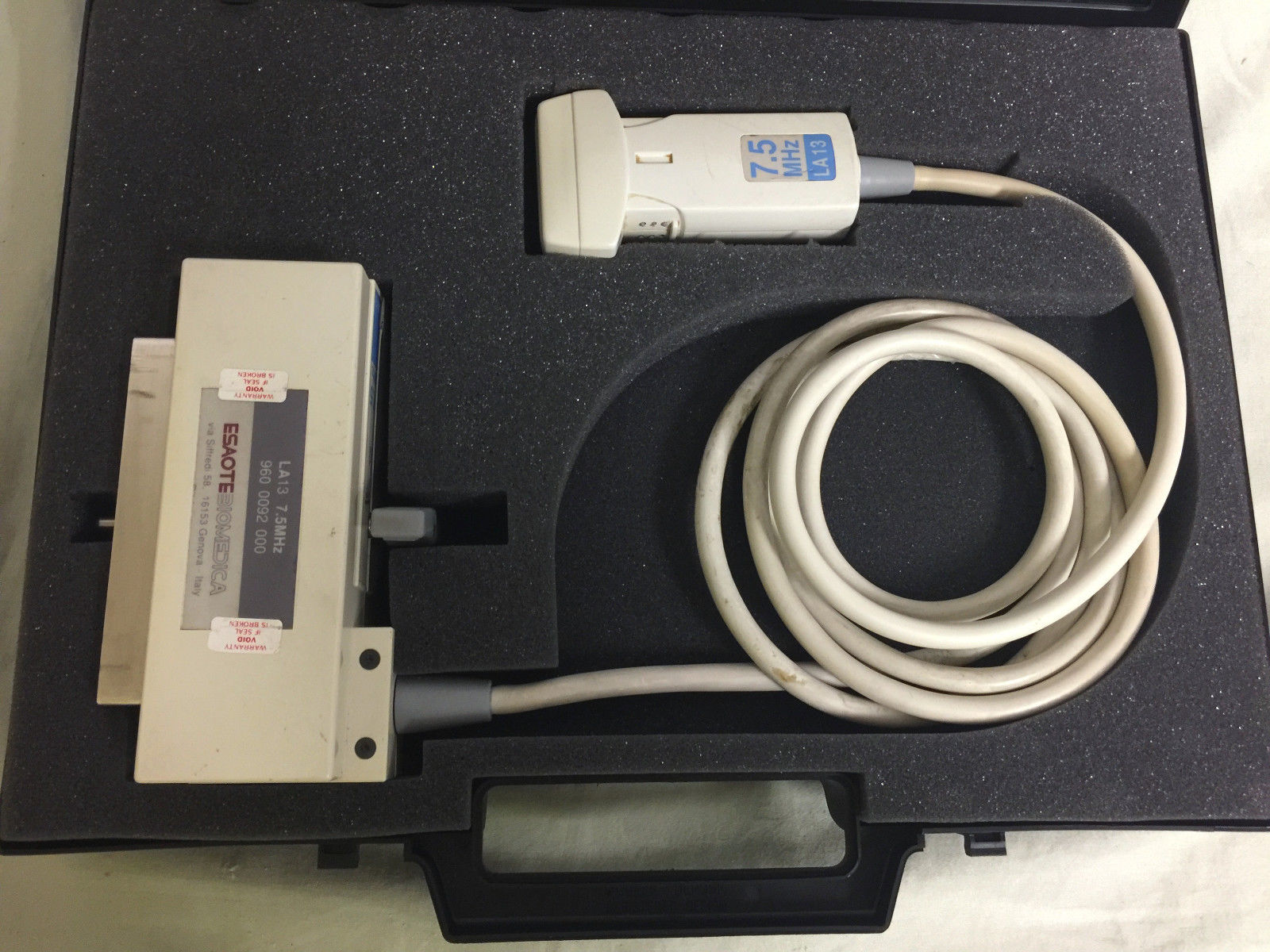 Biosound Esaote LA13 7.5 MHz Ultrasound Transducer Probe for AU3 AU4 Caris Megas DIAGNOSTIC ULTRASOUND MACHINES FOR SALE