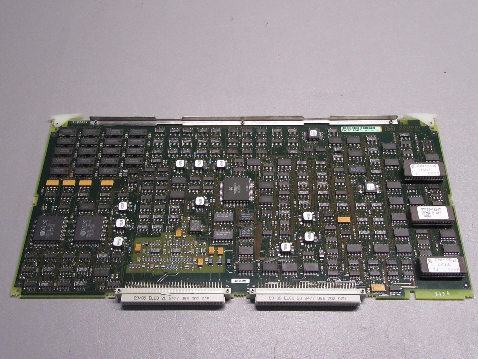 a close up of a computer motherboard on a table
