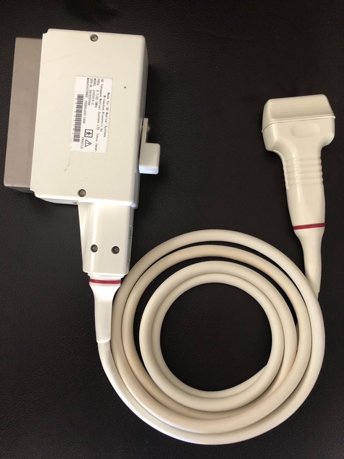 GE 739L OR 10L LINEAR PROBE FOR LOGIQ 400/500/700/5/7/9/P5/S6 AND VIVID 7 DIAGNOSTIC ULTRASOUND MACHINES FOR SALE