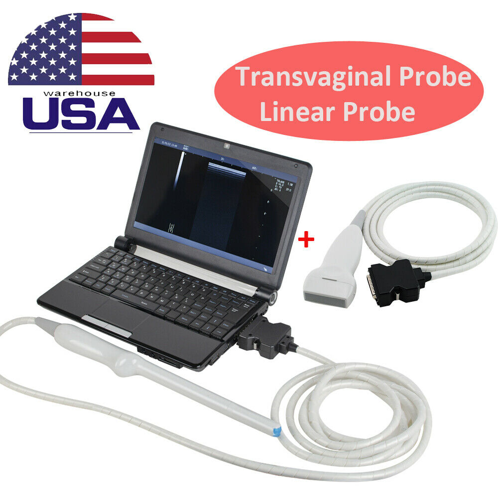 10" Portable Laptop Ultrasound Scanner Machine System Linear Transvaginal Probes DIAGNOSTIC ULTRASOUND MACHINES FOR SALE