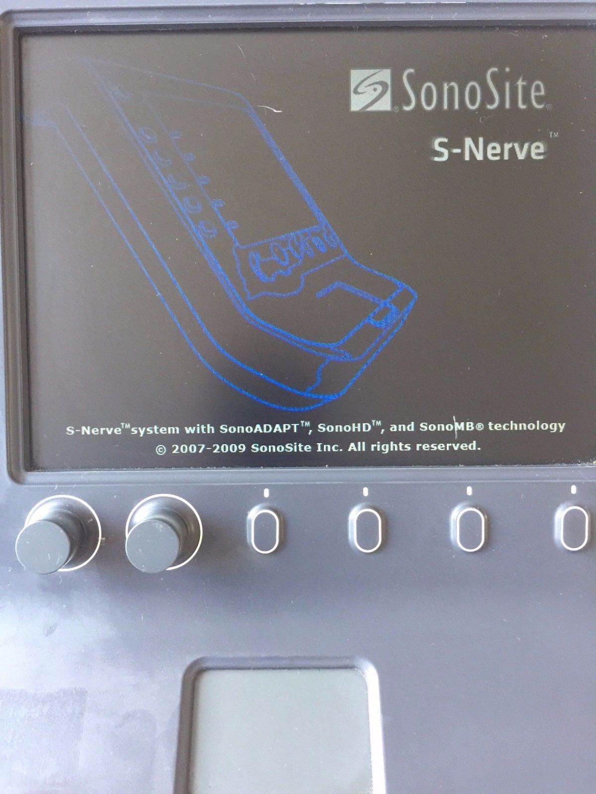 Ultrasound Sonosite S-Nerve DOM 2008 with Power Supply DIAGNOSTIC ULTRASOUND MACHINES FOR SALE