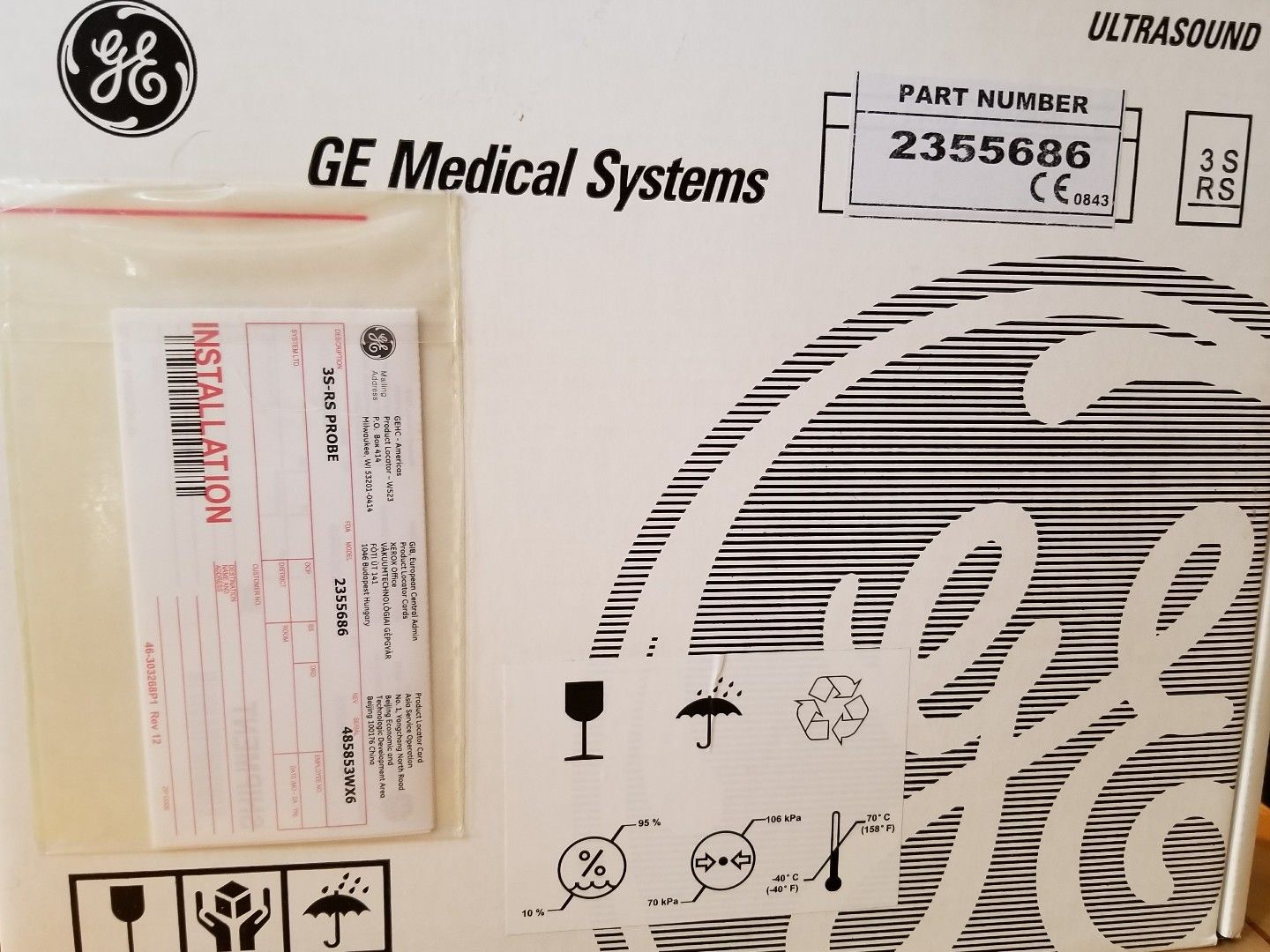 GE 3S-RS Ultrasound Probe / Transducer Brand New DIAGNOSTIC ULTRASOUND MACHINES FOR SALE