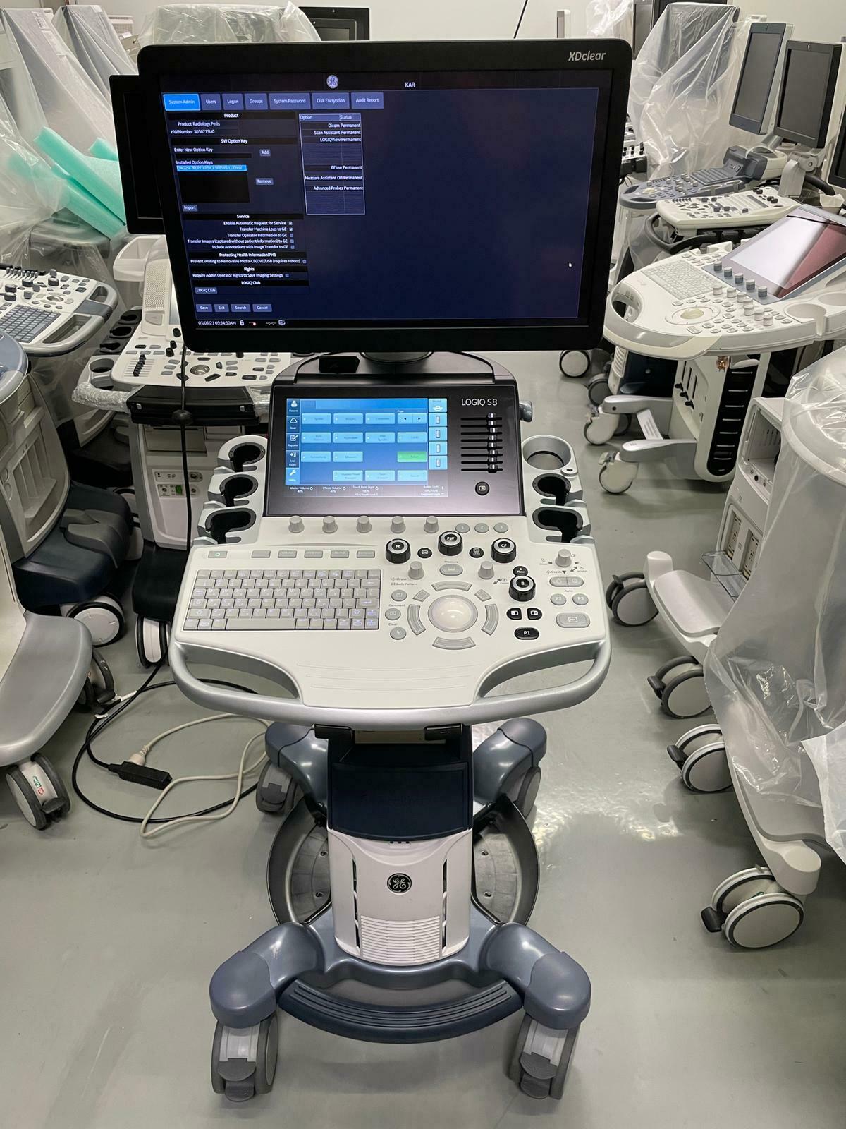 GE Logiq S8 XD Clear R4.5 Ultrasound System - DIAGNOSTIC ULTRASOUND