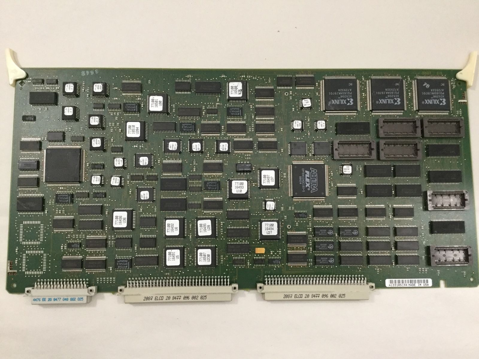 a close up of a computer motherboard with multiple cpus