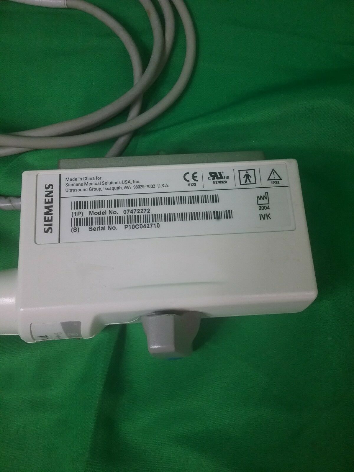 Siemens P10-4 Ultrasound Transducer For Acuson Antares DIAGNOSTIC ULTRASOUND MACHINES FOR SALE
