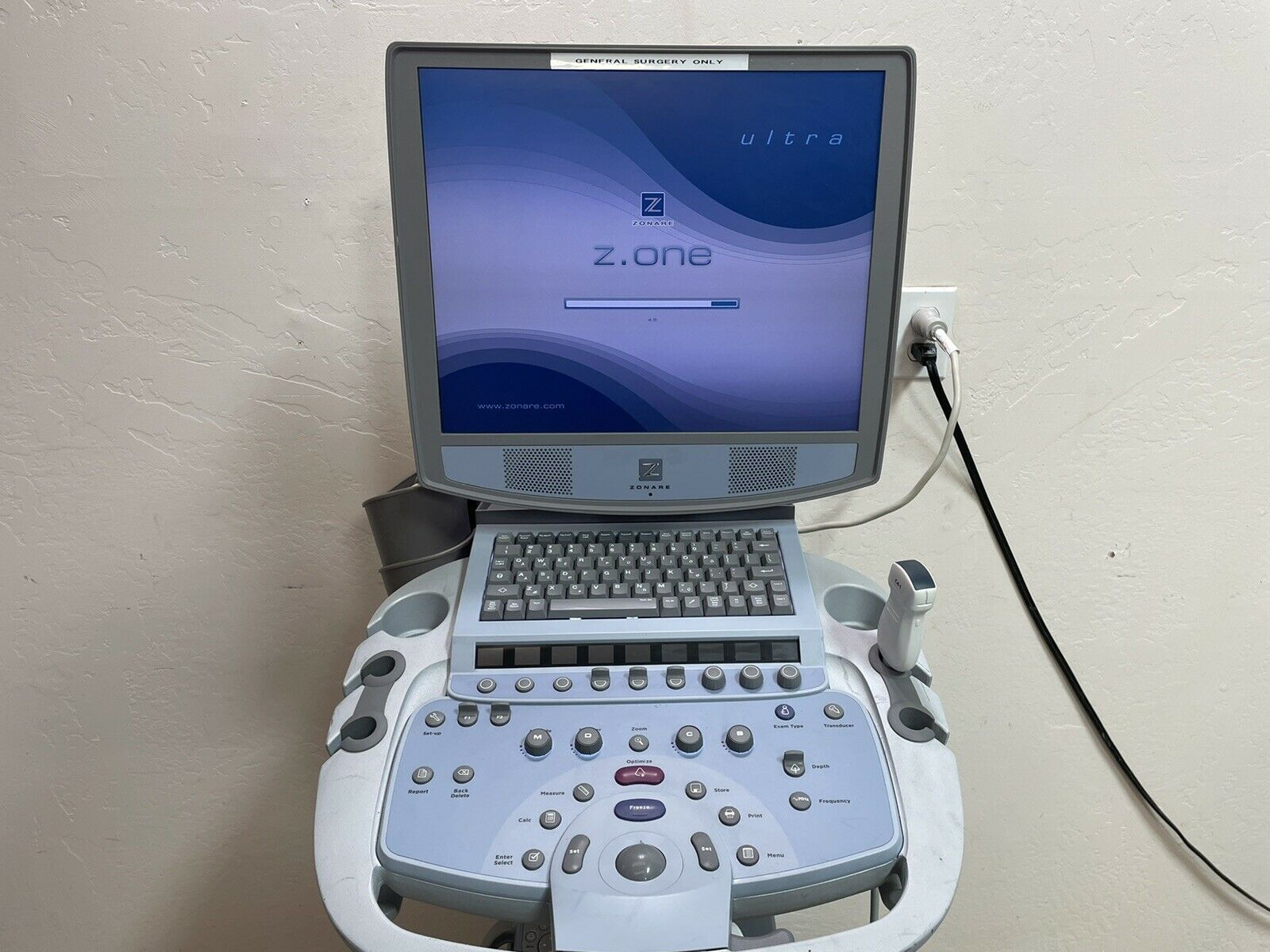 Zonare Z One Ultrasound System With Transducer And Printer DIAGNOSTIC ULTRASOUND MACHINES FOR SALE