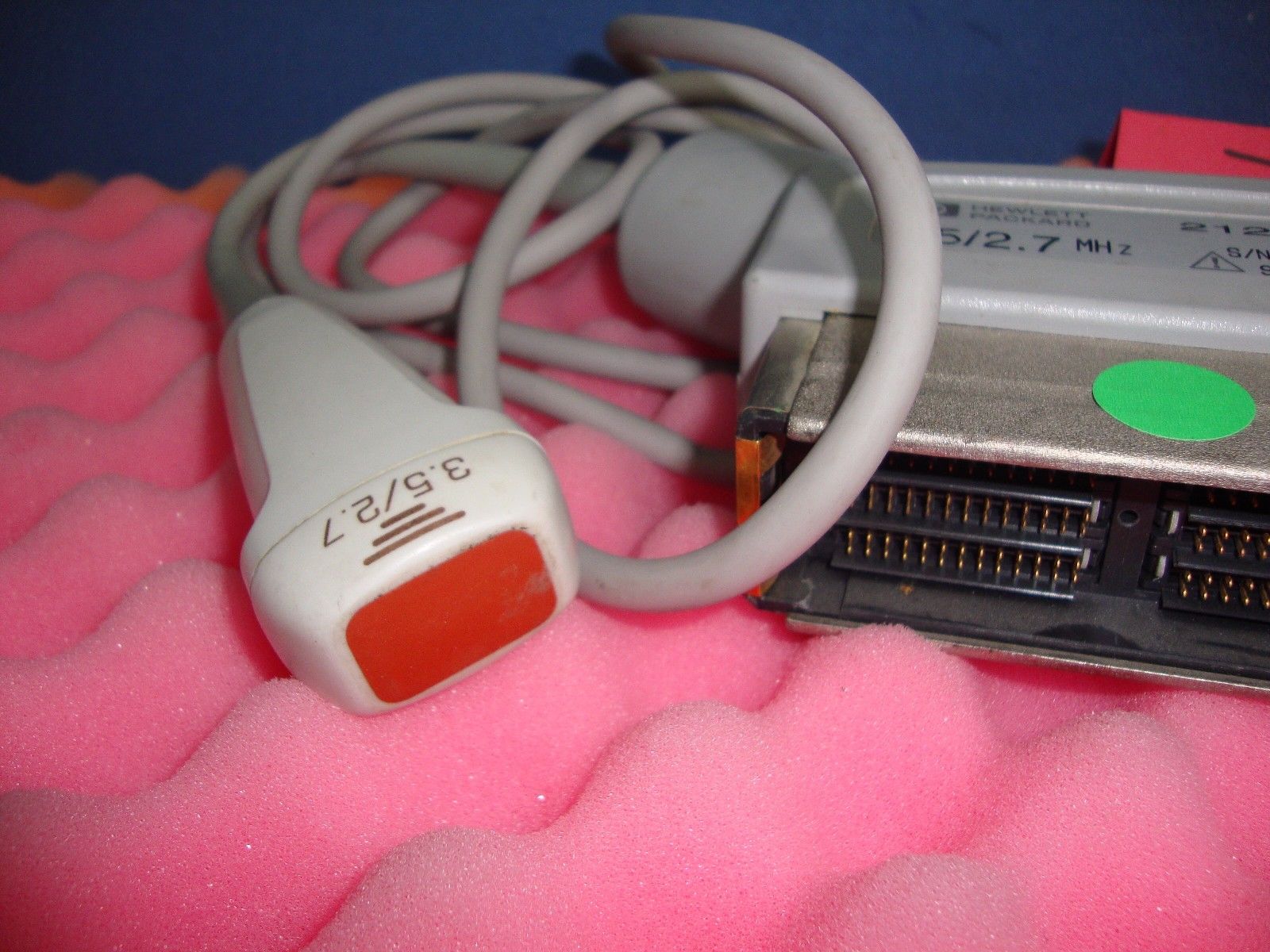 a close up of a cord connected to a device