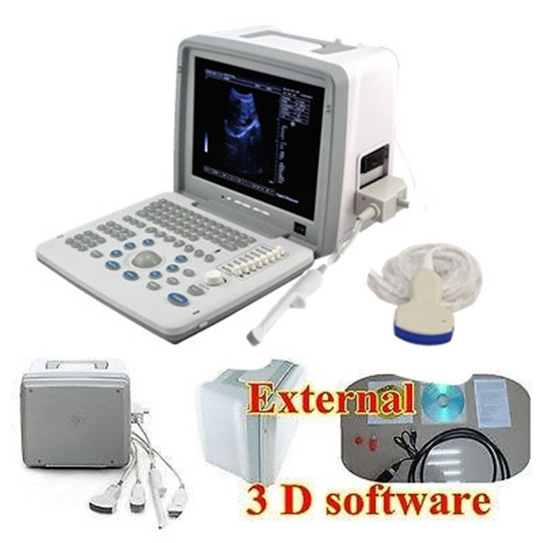 Digital Laptop Ultrasound Scanner+Convex+Transvaginal Probes+External 3D Image DIAGNOSTIC ULTRASOUND MACHINES FOR SALE