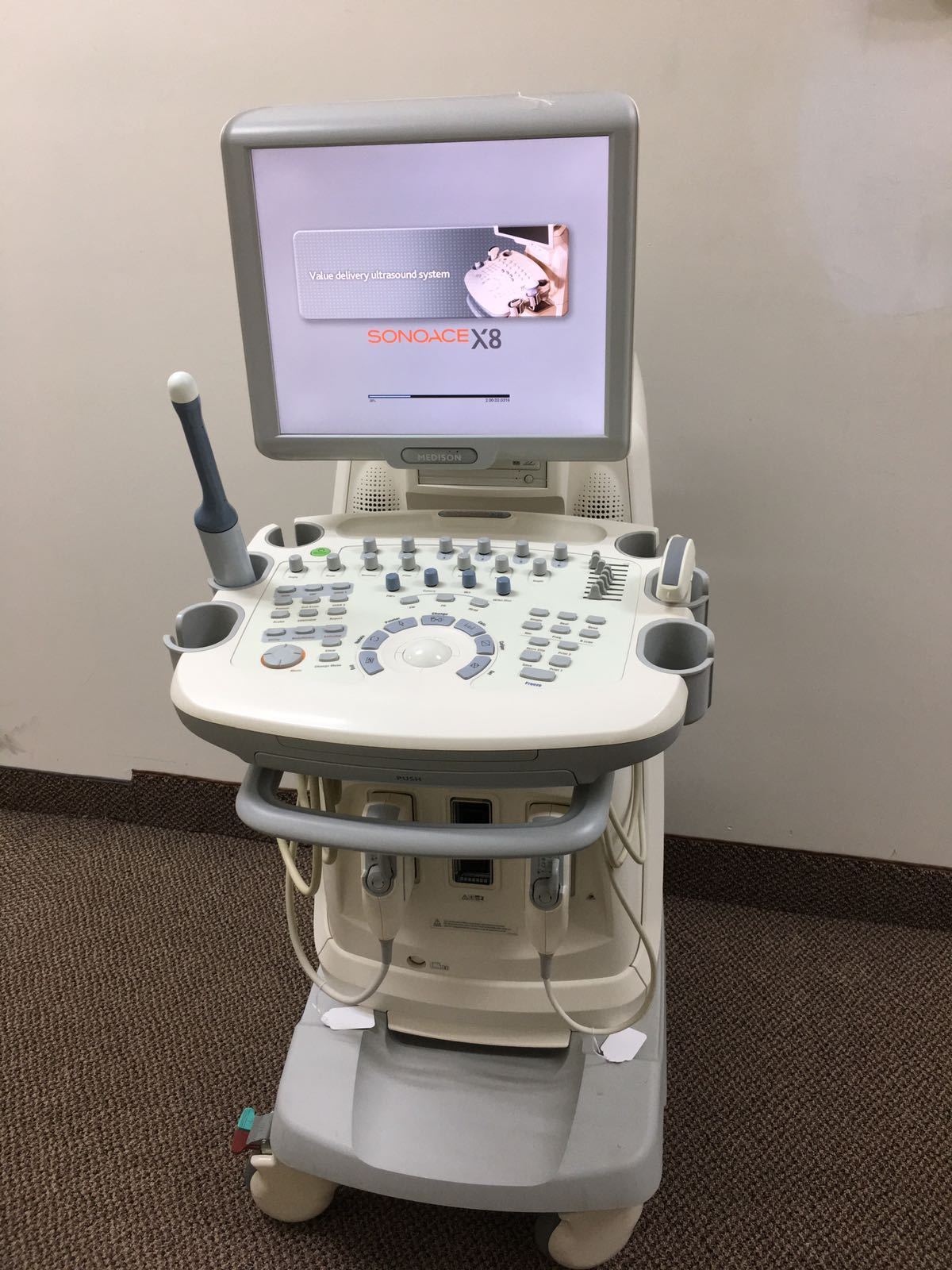 Medison SonoAce X8 OB/Gyn Ultrasound System w/ 3D5-9EK, 3D/4D, C2-8