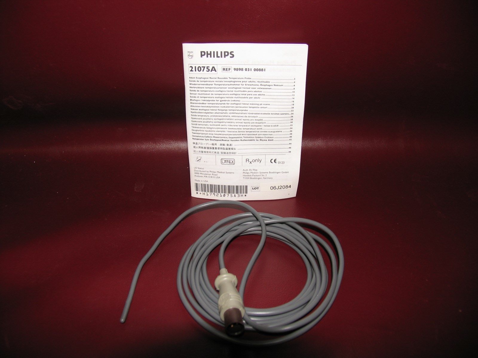 PHILIPS PATIENT MONITOR 21075A ADULT ESOPHAGEAL/RECTAL TEMP PROBE DIAGNOSTIC ULTRASOUND MACHINES FOR SALE