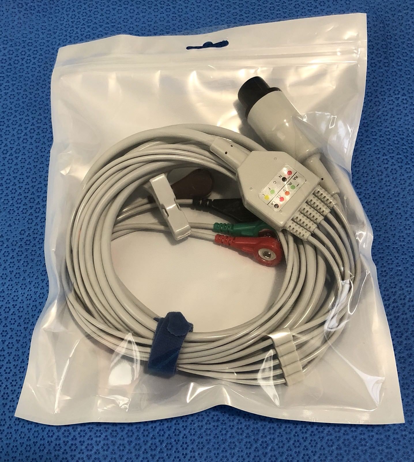 ECG EKG Cable 6 Pin 5 Leads Snap AHA - Same Day Shipping - US Located DIAGNOSTIC ULTRASOUND MACHINES FOR SALE