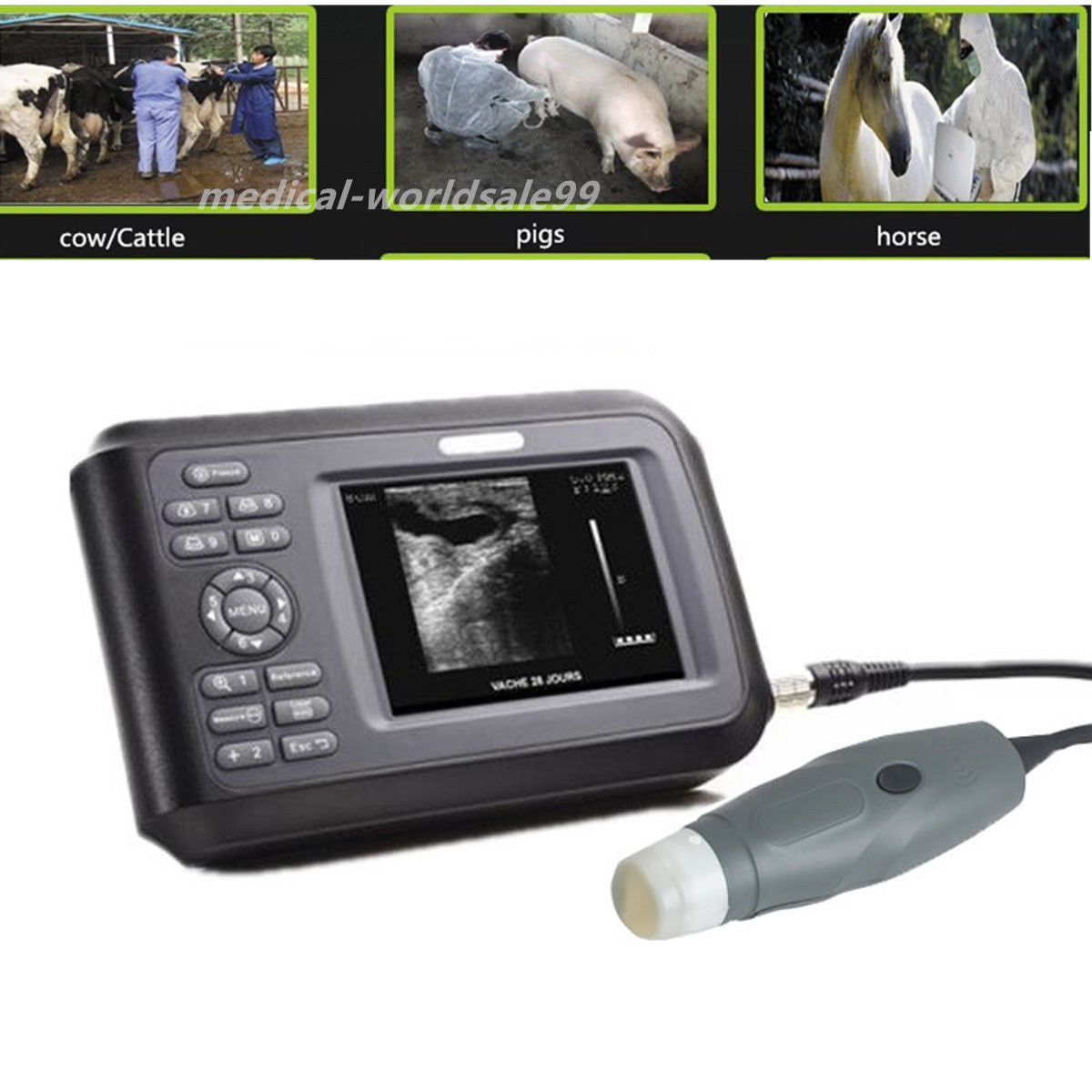 Veterinary Portable Ultrasound Scanner Machine Rectal Probe For Animal with Case 190891468284 DIAGNOSTIC ULTRASOUND MACHINES FOR SALE