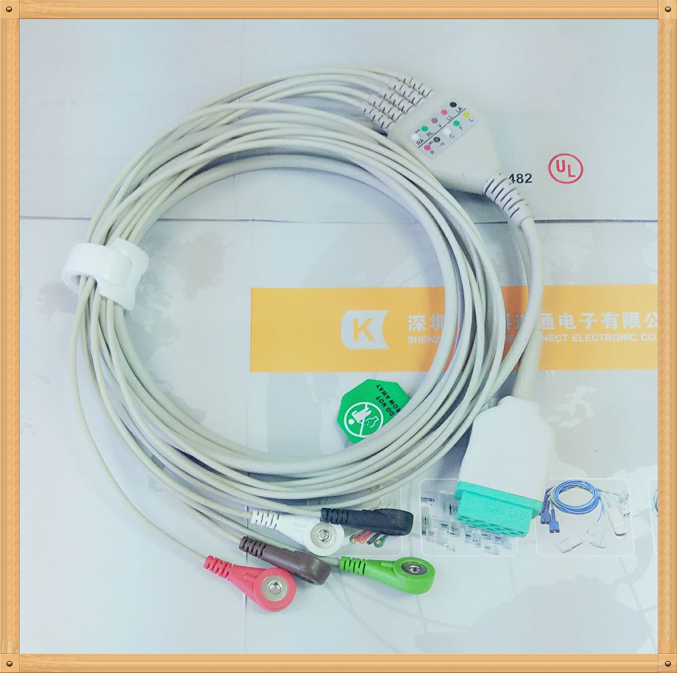 GE Marquette 11 Pin One Piece ECG Cable 5 Leads Snap AHA DIAGNOSTIC ULTRASOUND MACHINES FOR SALE