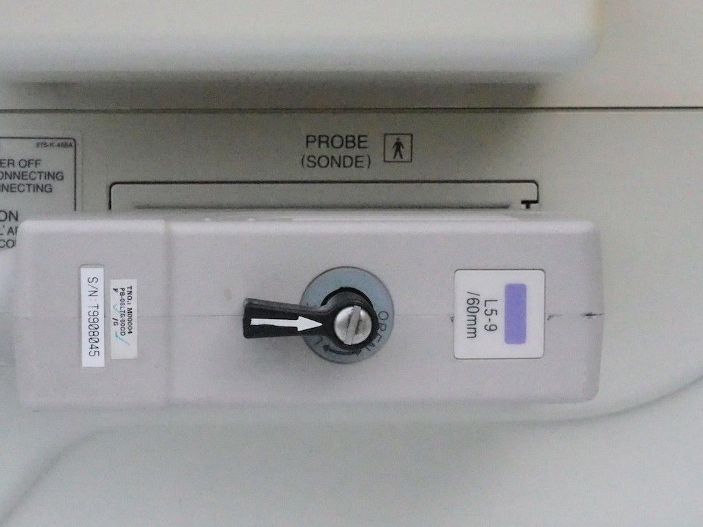 handle on white device