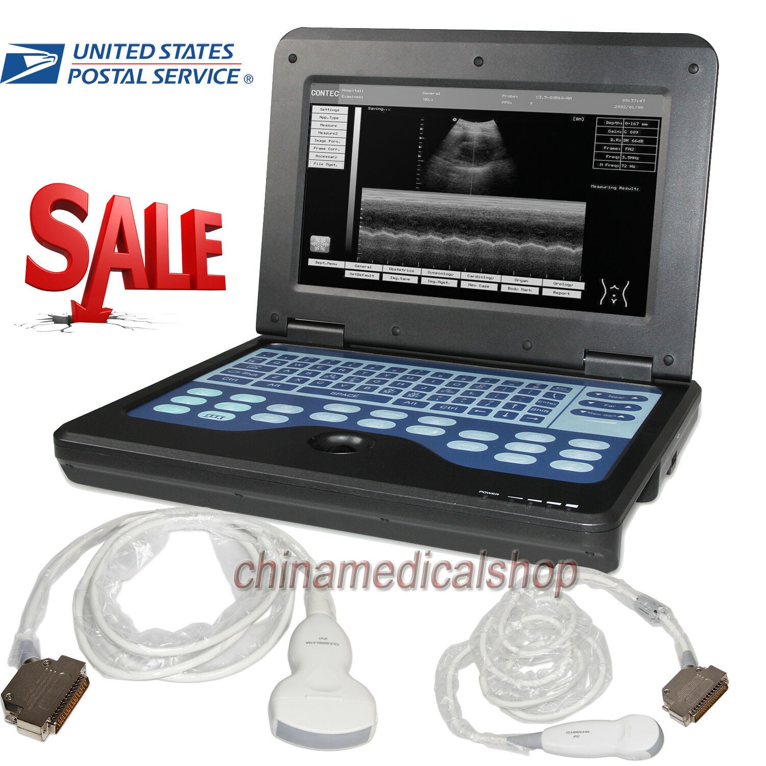 Portable Laptop Ultrasound Scanner Machine 2 Probes Digital Diagnostic System 658126901772 DIAGNOSTIC ULTRASOUND MACHINES FOR SALE
