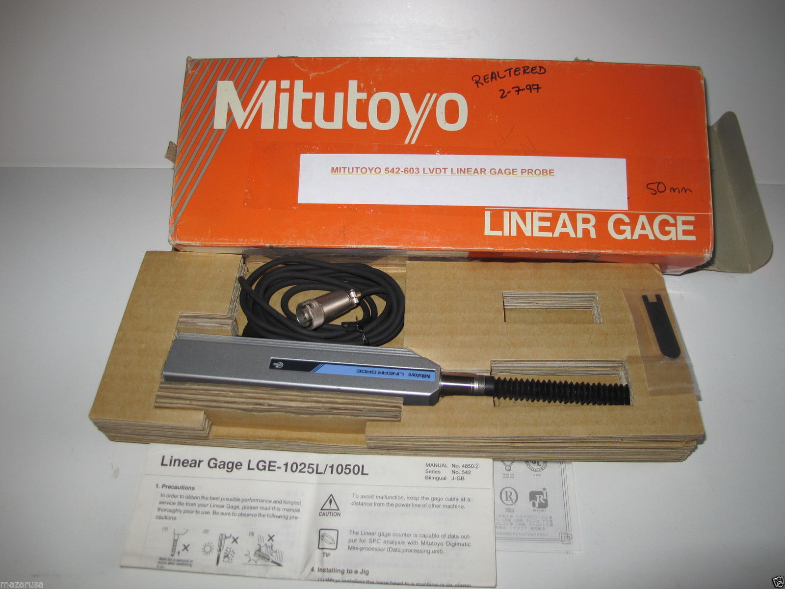 MITUTOYO 542-603 LINEAR GAGE PROBE, NEW DIAGNOSTIC ULTRASOUND MACHINES FOR SALE