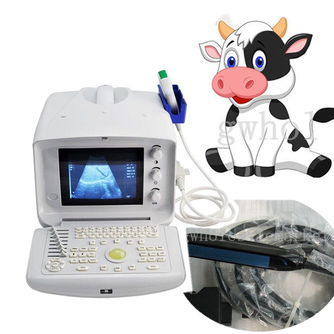 New Portable Vet Pet Veterinary Ultrasound Scanner Machine + Rectal Probe + 3D  190891826916 DIAGNOSTIC ULTRASOUND MACHINES FOR SALE