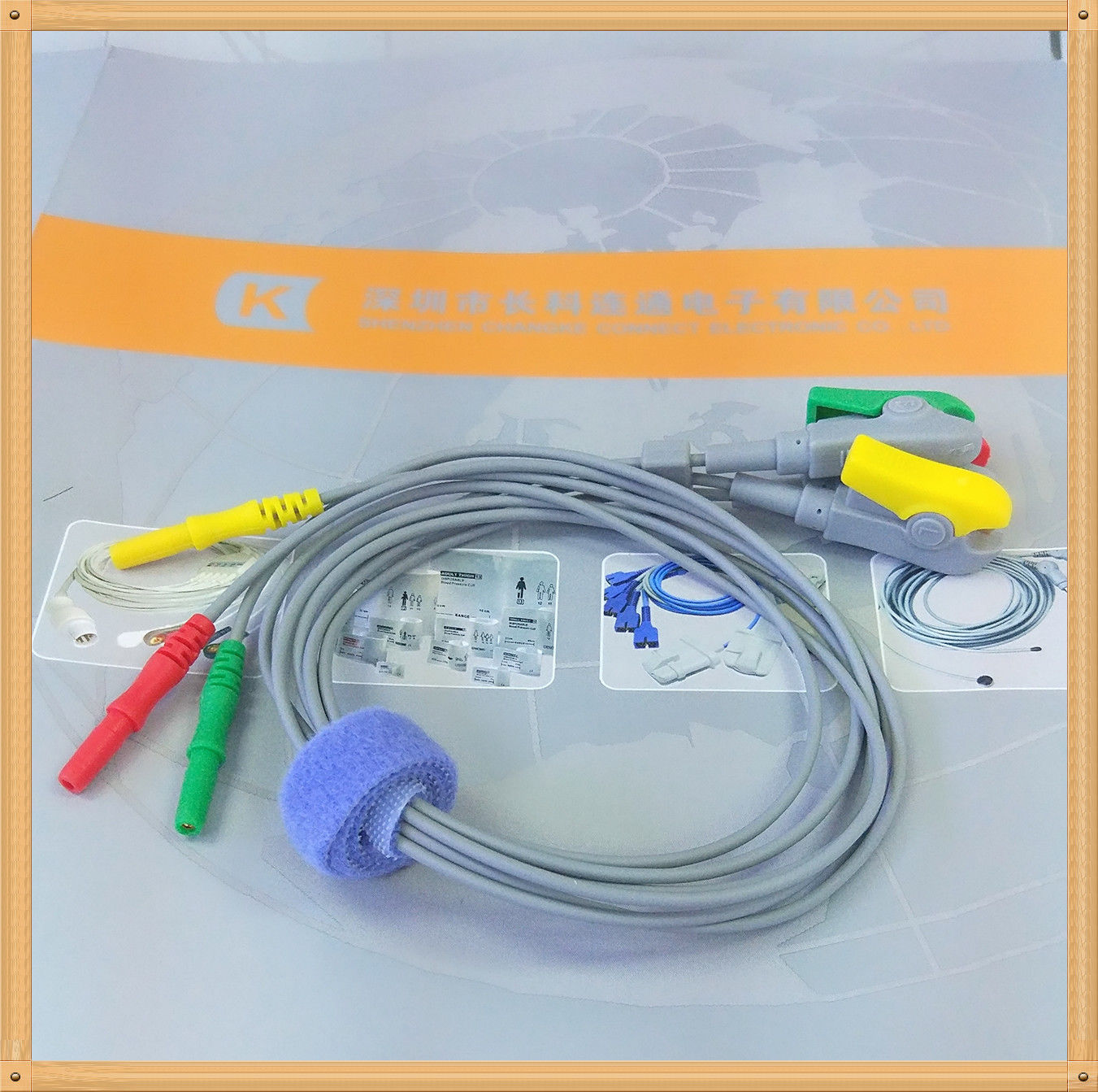 Din Style Safety ECG Leadwires 3 Leads,Grabber,IEC,0.6M DIAGNOSTIC ULTRASOUND MACHINES FOR SALE
