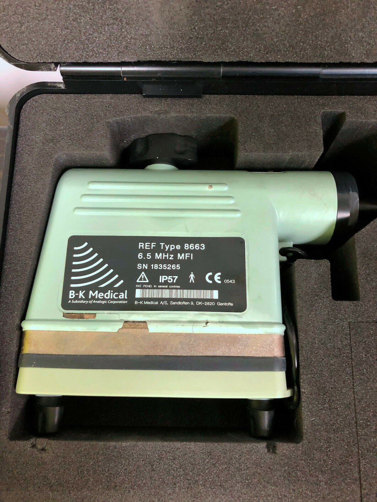 B-K Medical Type 8663 6.5 MHz MFI Burr Hole Ultrasound Transducer Probe BK DIAGNOSTIC ULTRASOUND MACHINES FOR SALE