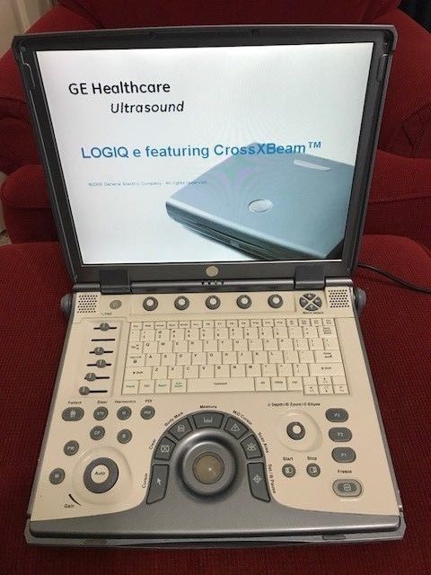 GE Logiq-E portable Ultrasound machine, MN 5148751 w/ 2 Probes and case DIAGNOSTIC ULTRASOUND MACHINES FOR SALE