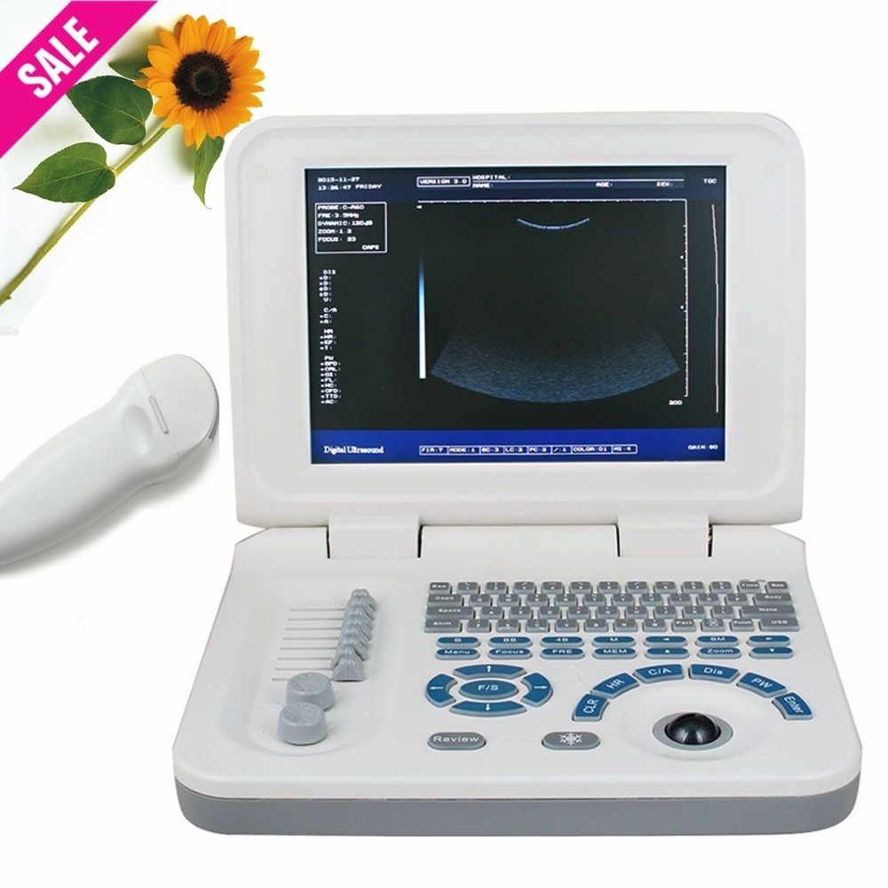 10" Portable Ultrasound Scanner Machine Micro-Convex Probe With Bag and Battery DIAGNOSTIC ULTRASOUND MACHINES FOR SALE
