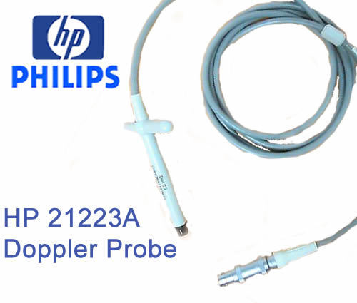a picture of a probe cable with the words hp 1223a doppler