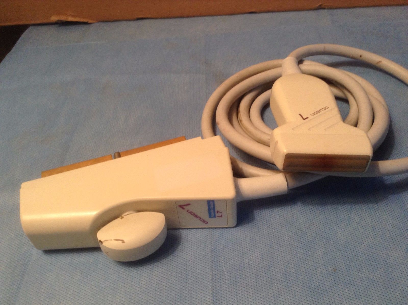 ACUSON ULTRASOUND PROBE L7 FROM WORKING ENVIRONMENT GOOD CONDITION CLEAN DIAGNOSTIC ULTRASOUND MACHINES FOR SALE