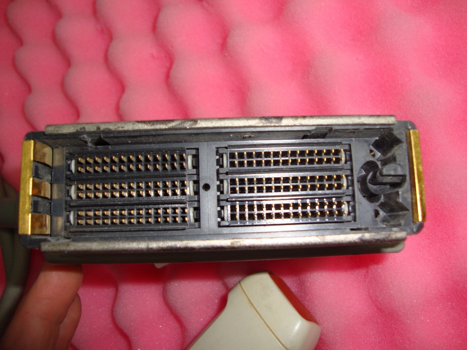 closeup of probe connector