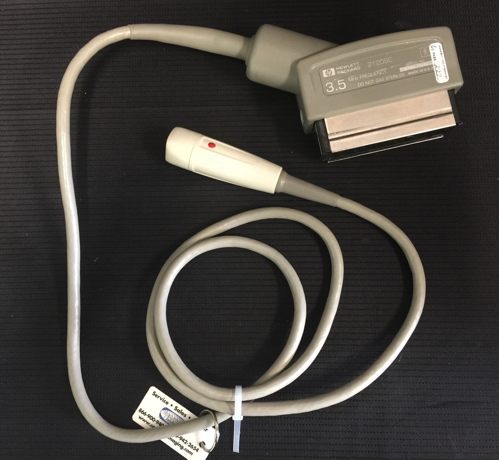 HP 21205C Phased Array 3.5 MHz Frequency Cardic Ultrasound Sector Transducer
