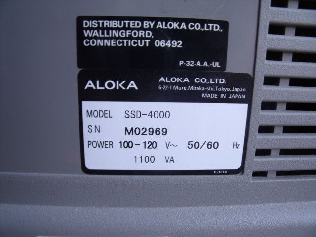 ⭐️  ALOKA PROSOUND  SSD-4000 ULTRASOUND MACHINE. NO PROBES. Powers up.  O1 ⭐️ DIAGNOSTIC ULTRASOUND MACHINES FOR SALE