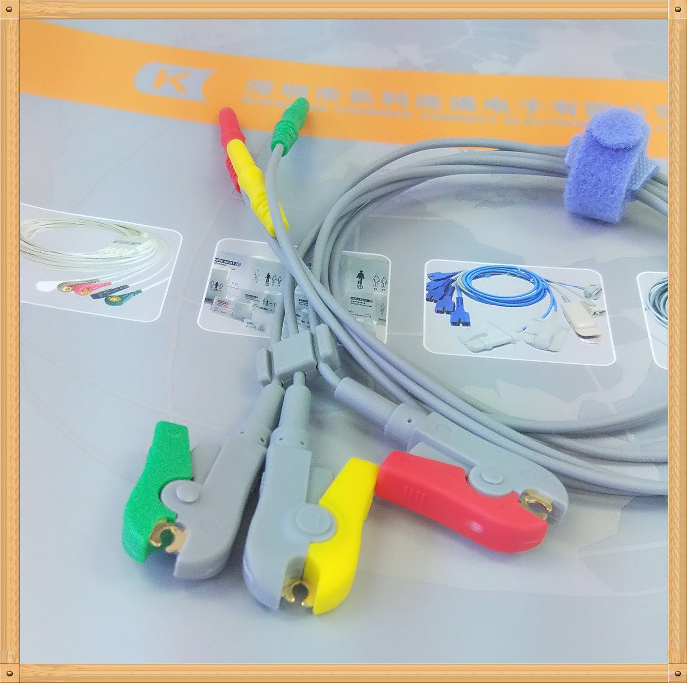 Din Style Safety ECG Leadwires 3 Leads,Grabber,IEC,0.6M DIAGNOSTIC ULTRASOUND MACHINES FOR SALE