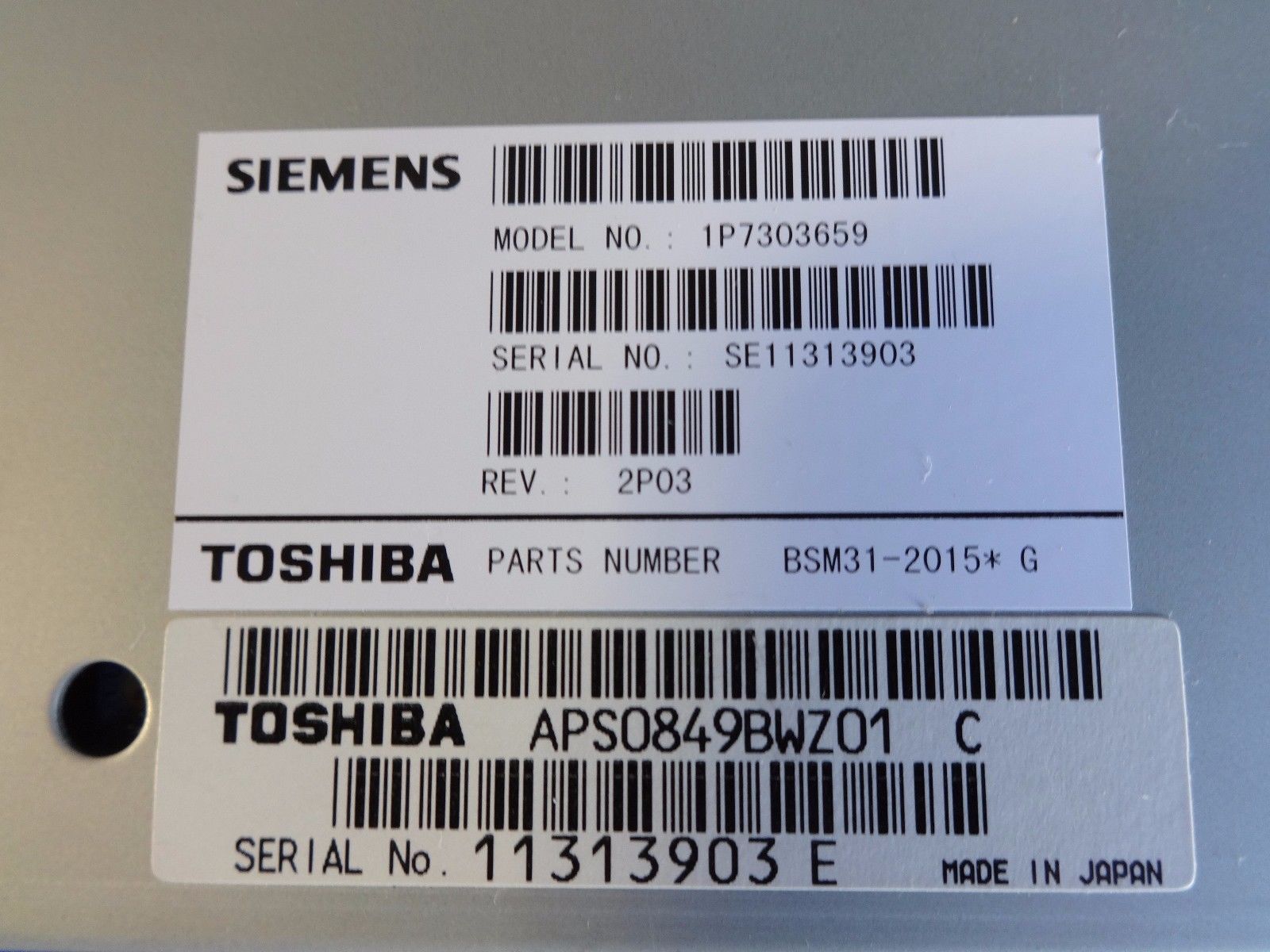 TOSHIBA / Siemens Antares Ultrasound 7303659 DIGITAL POWER SUPPLY BSM31-2015 DIAGNOSTIC ULTRASOUND MACHINES FOR SALE