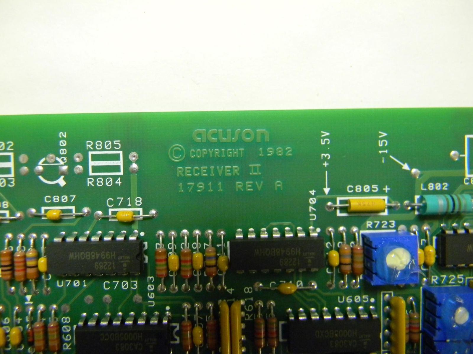 Acuson Sequoia C256 Ultrasound Receiver II 2  Board, PN#  17912 DIAGNOSTIC ULTRASOUND MACHINES FOR SALE