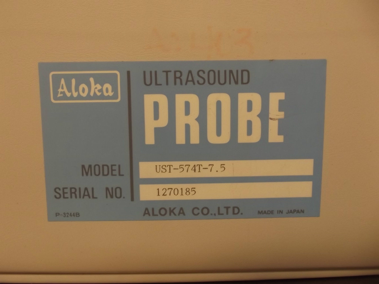 Aloka Model UST-571T-7.5 Linear Array Transducer 7.5MHz Ultrasound Probe-m901x DIAGNOSTIC ULTRASOUND MACHINES FOR SALE