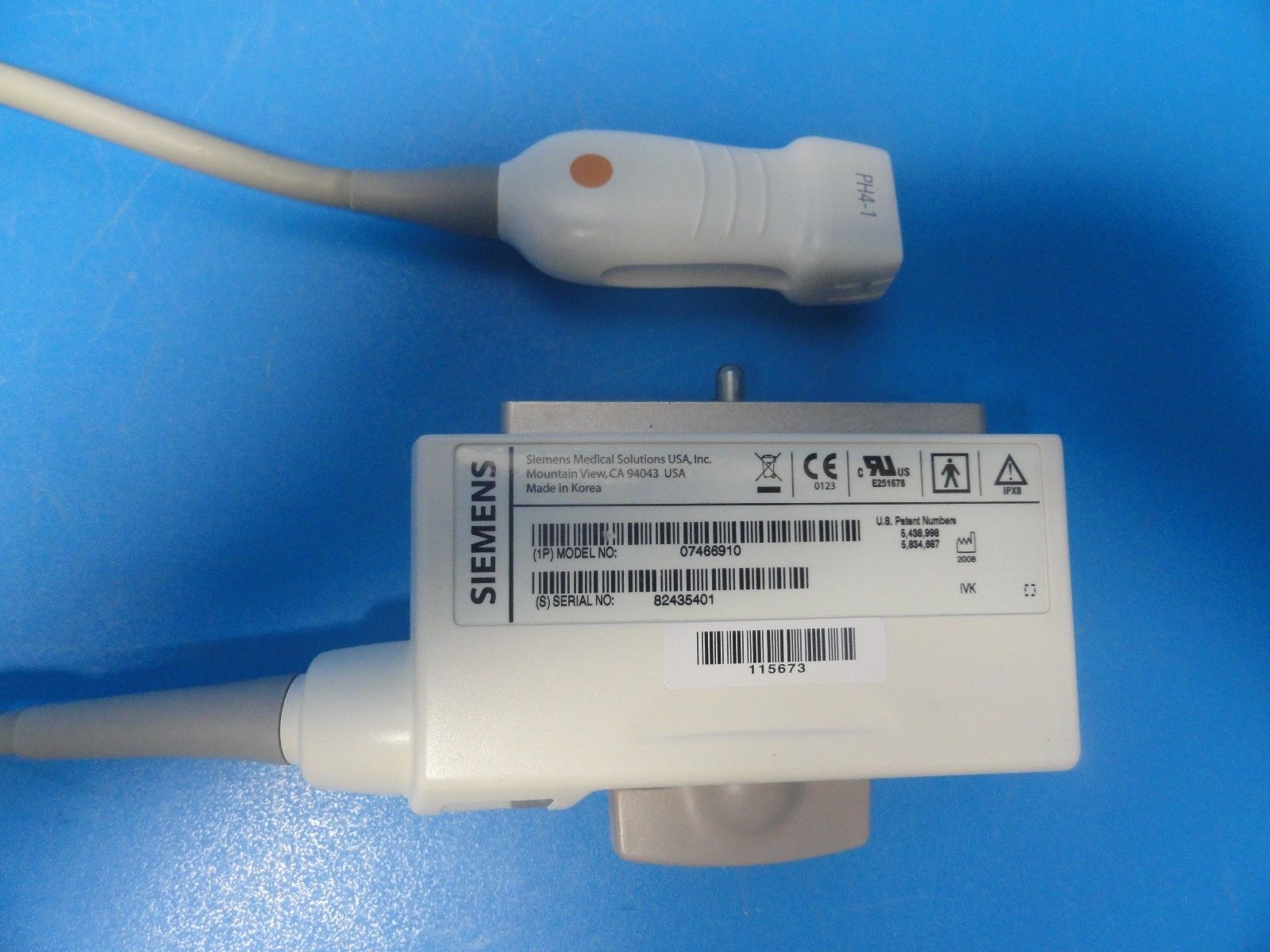 2008 Siemens Acuson Antares PH4-1 Frequency 4–1 MHz Ultrasound  Probe (6831) DIAGNOSTIC ULTRASOUND MACHINES FOR SALE