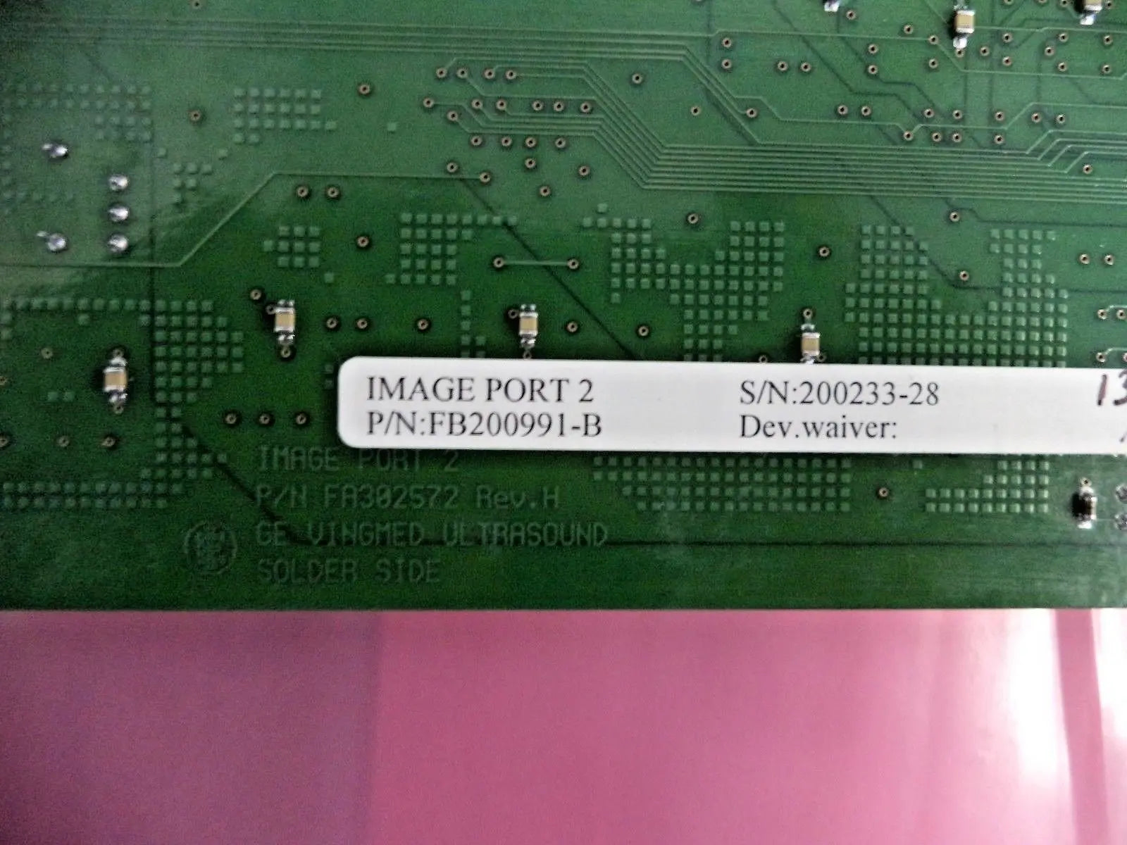 GE Vivid 7 Ultrasound Image Port 2 Board (PN: FB200991-B) DIAGNOSTIC ULTRASOUND MACHINES FOR SALE