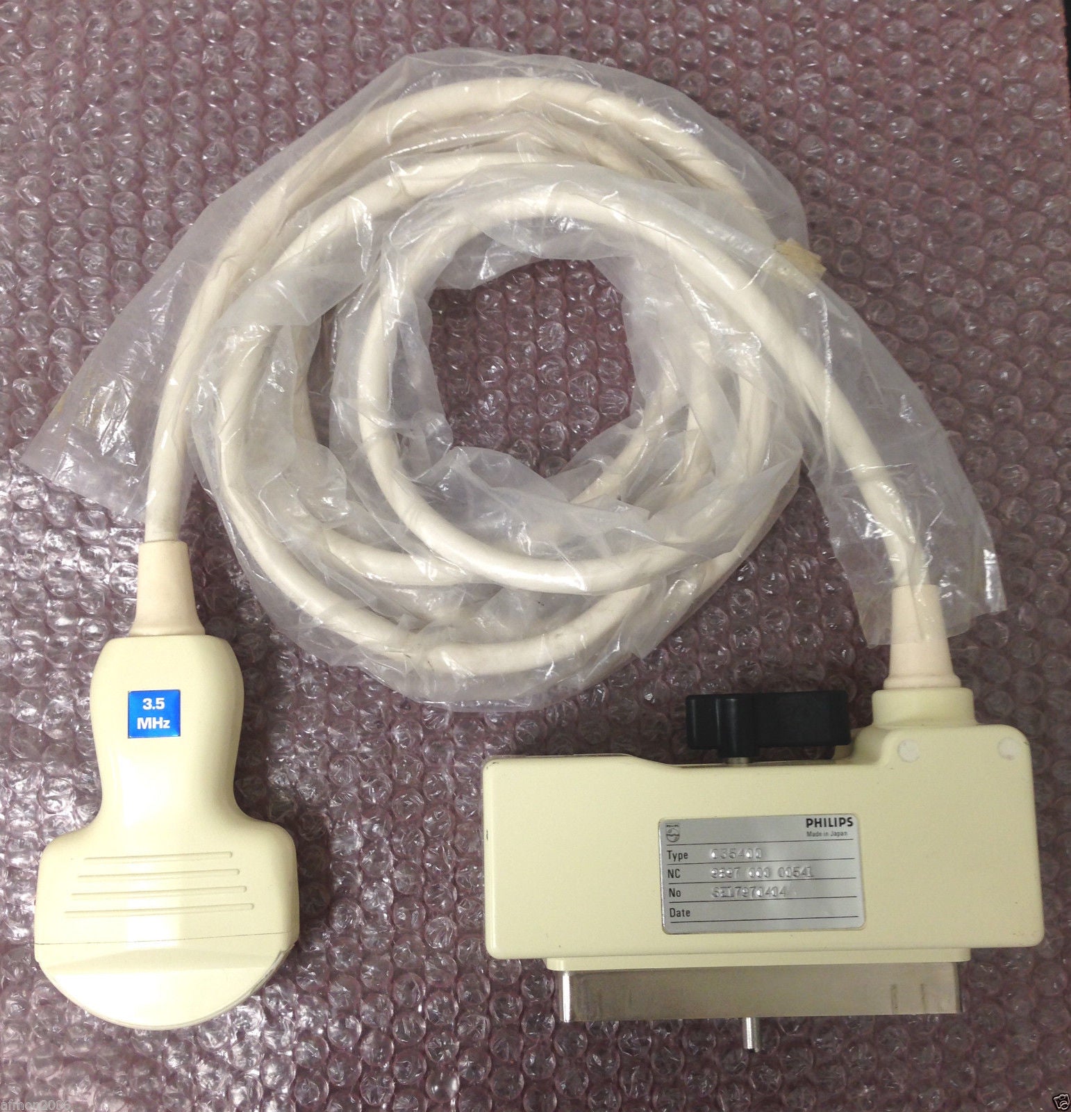Philips C3540 D 3.5MHz Curved Ultrasound Transducer Probe SE17970404A HP C3540D