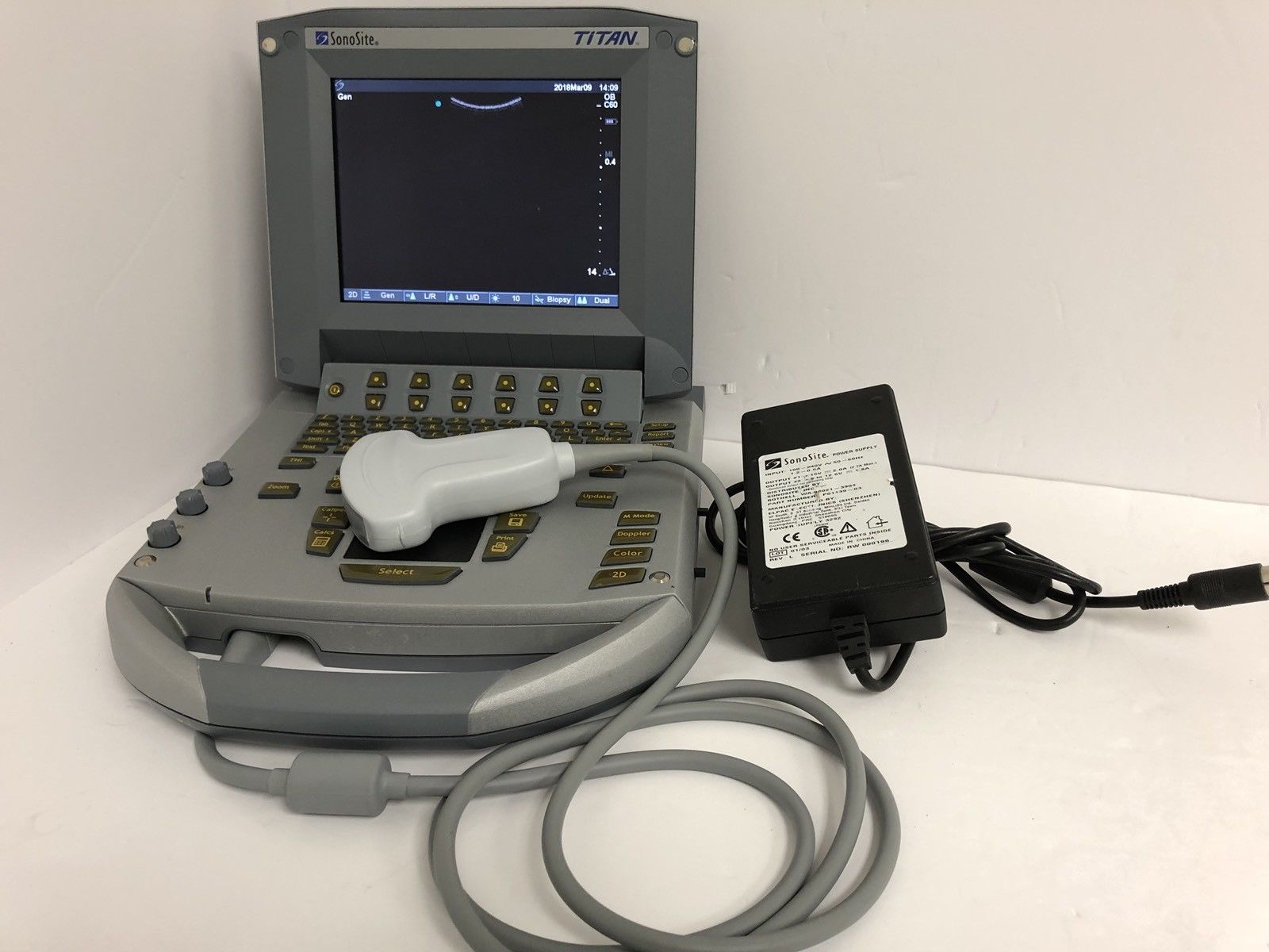 SONOSITE TITAN Ultrasound With C60/5-2 Convex Array Probe And Power Supply DIAGNOSTIC ULTRASOUND MACHINES FOR SALE