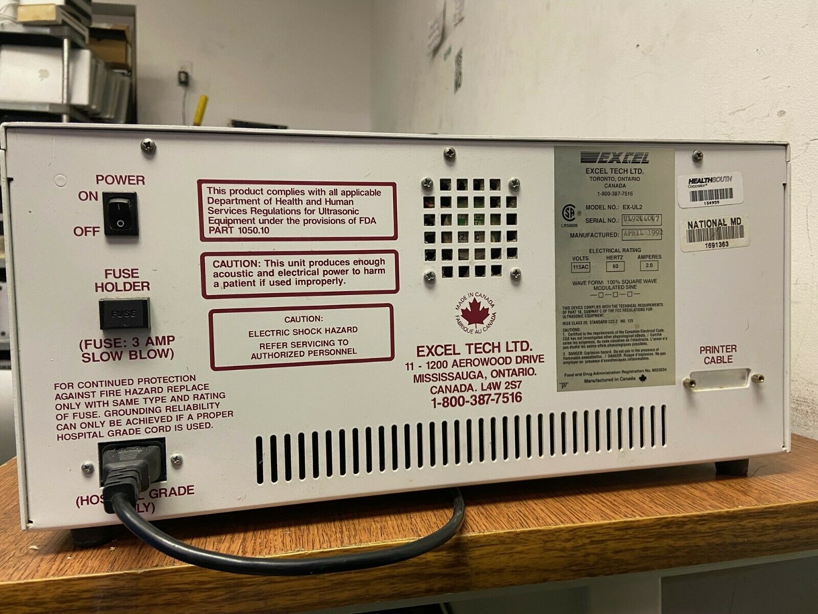 EXCEL XLTEK ULTRA III Therapeutic Ultrasound Center EX-UL2 DIAGNOSTIC ULTRASOUND MACHINES FOR SALE