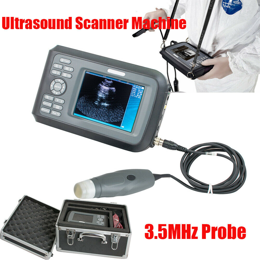 Portable Animal Veterinary Ultrasound Scanner System Machine 3.5MHZ Probe +Case DIAGNOSTIC ULTRASOUND MACHINES FOR SALE