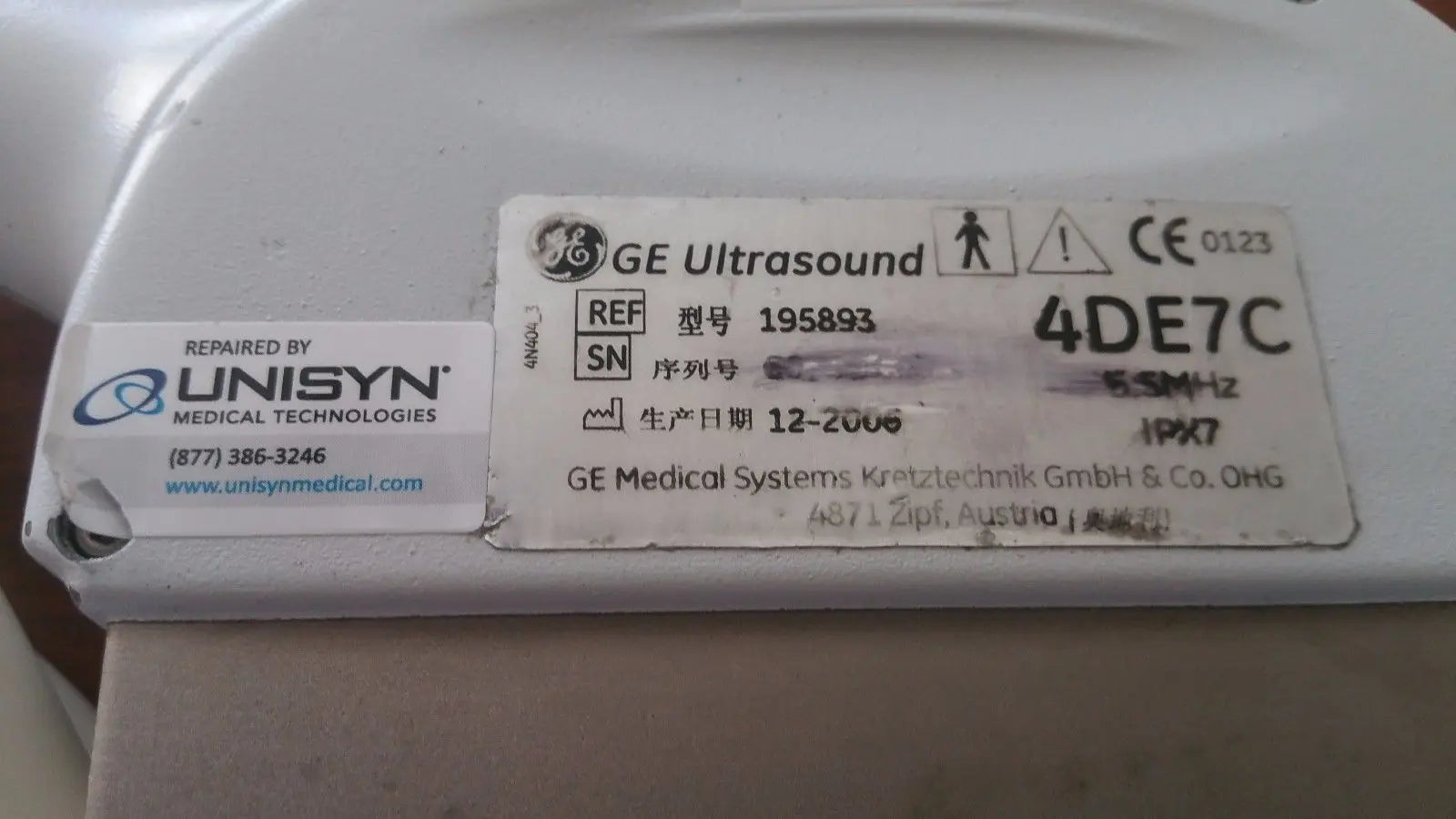 GE 4DE7C Ultrasound Probe DIAGNOSTIC ULTRASOUND MACHINES FOR SALE