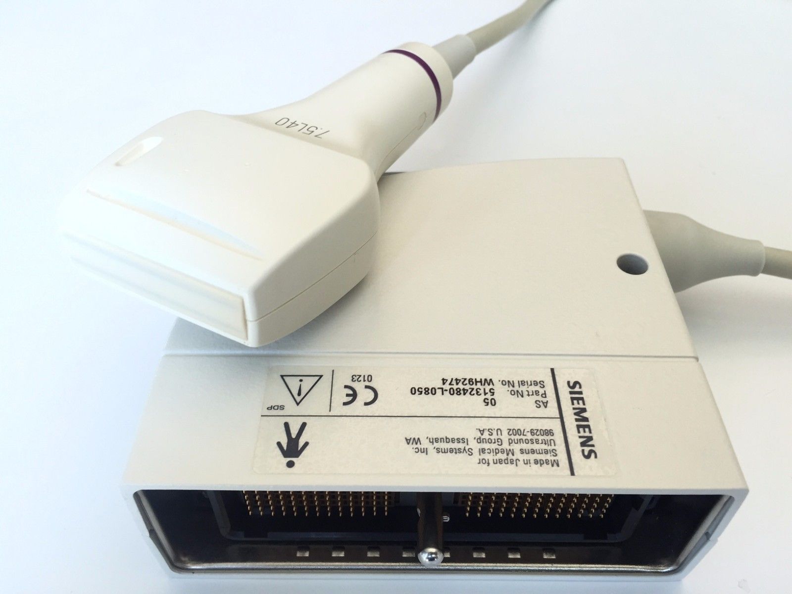 SIEMENS 7.5L40+ COMPACT LINEAR ARRAY TRANSDUCER PROBE ~ USED Work Perfectly DIAGNOSTIC ULTRASOUND MACHINES FOR SALE