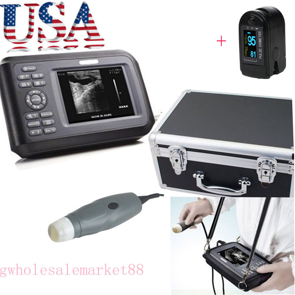 USA! Veterinary VET Ultrasound Scanner Machine Animal Probe Dog +Black Oximeter 190891041098 DIAGNOSTIC ULTRASOUND MACHINES FOR SALE