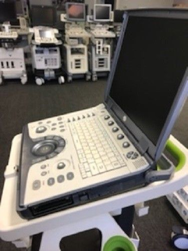 GE Vivid E Cardiac/Vascular/General Portable Ultrasound with 4 probes DIAGNOSTIC ULTRASOUND MACHINES FOR SALE